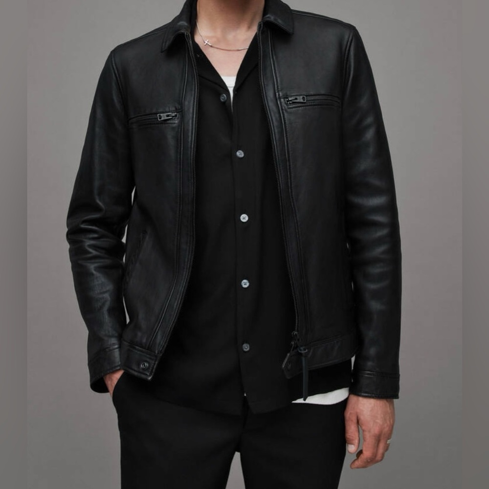 All Saints Black Leather Jacket